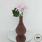 Vaza Inflect - Vază Decorativă 3D Geometric Modern, vedere de ansamblu cu inflexiuni geometrice și suprafețe netede