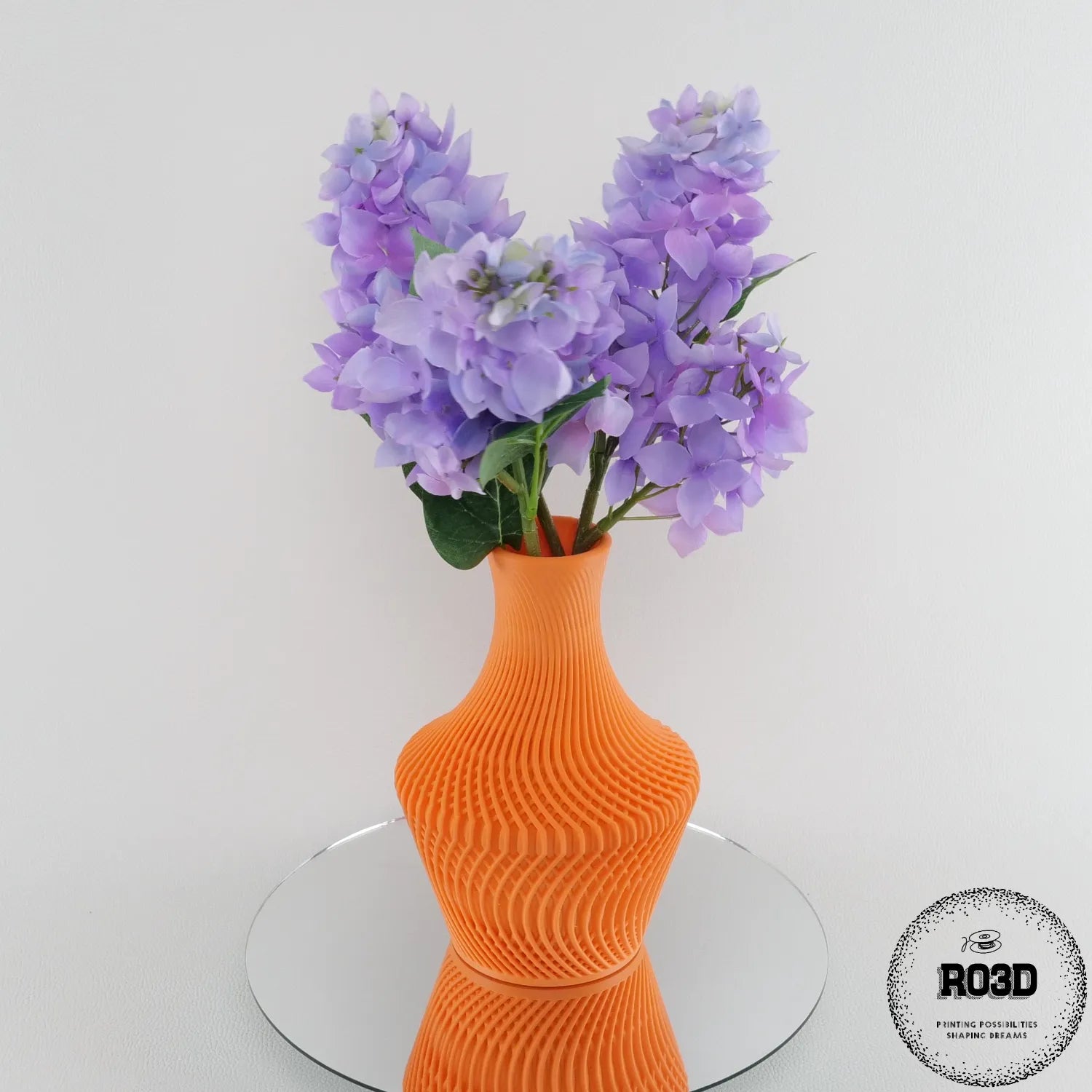 Vaza Lucid - Vază Decorativă 3D Geometric Modern, vedere detaliu cu design pentru flori uscate