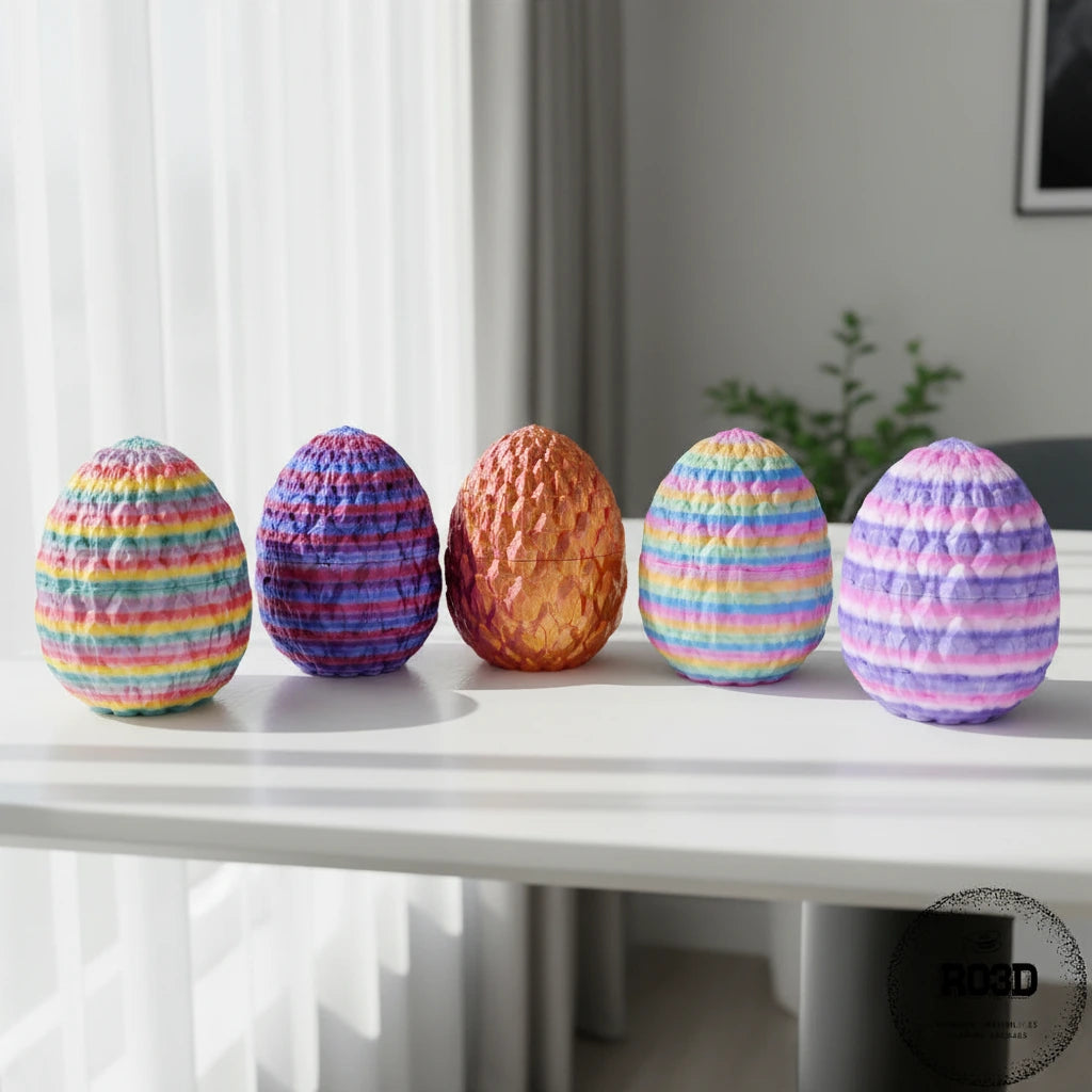 Dragon Egg 9.5cm - Ou de Dragon 3D Decorativ, vedere principală cu textură solzi relief și design fantasy premium