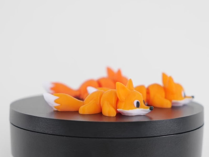 Articulated Fox vulpe articulată 3D - demonstrație mișcare articulații flexibile, vulpe print-in-place în acțiune
