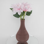 Vaza Inflect - Vază Decorativă 3D Geometric Modern Design Inflect, demonstrație rotație 360° cu linii curbe elegante și design geometric modern înalt pentru plante decorative 