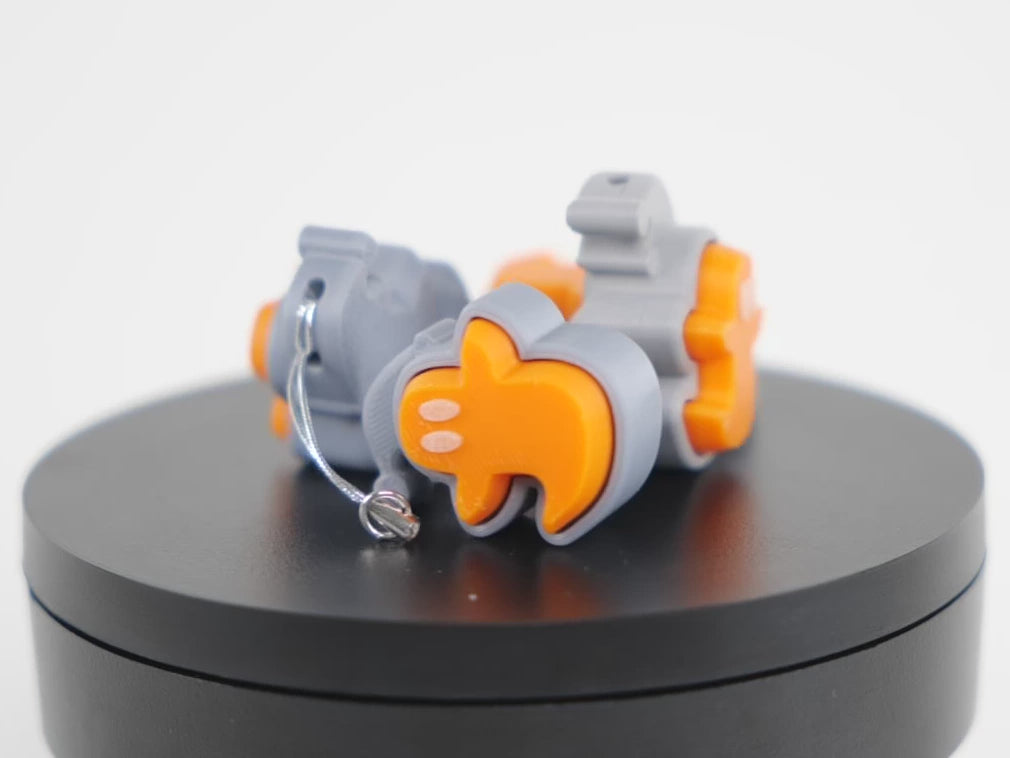 Ghost breloc clicker fosforescent 3D în mișcare - demonstrație efect glow și mecanism click Haunt & Hug