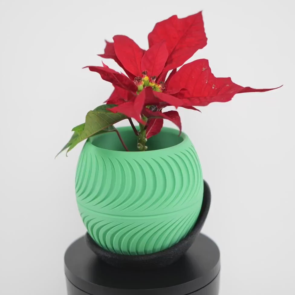 Ghiveci Sliced - Ghiveci 3D Geometric Modern Design Sliced, demonstrație rotație 360° cu secționare geometrică și design minimalist modern 