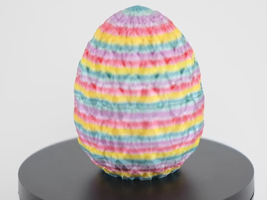 Dragon Egg 9.5cm - Ou de Dragon 3D, demonstrație variantă multicolor rainbow cu gradient spectaculos și textură premium
