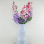 Juno - prezentare video vază decorativă 3D geometric cu design elegant, rotație 360 grade vază modernă cu linii rafinate, printată 3D în România