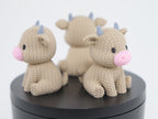 Video prezentare Knitted Cow - figurină 3D rotație 360 grade textură tricotată