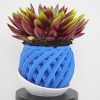 Ghiveci Inova - Ghiveci 3D Geometric Modern Design Inovator, demonstrație rotație 360° cu linii distinctive și design geometric modern 