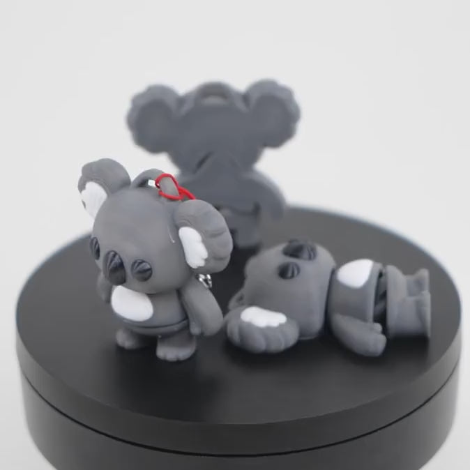 Flexi Koala - Koala Articulat 3D Adorabil cu Breloc Keychain, demonstrație mișcare articulații print-in-place flexibile și funcționalitate interactivă