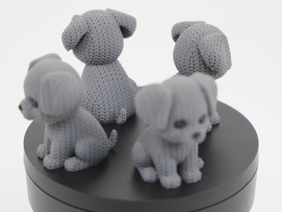 Knitted Dog - Câine Decorativ 3D cu Textură Croșetată