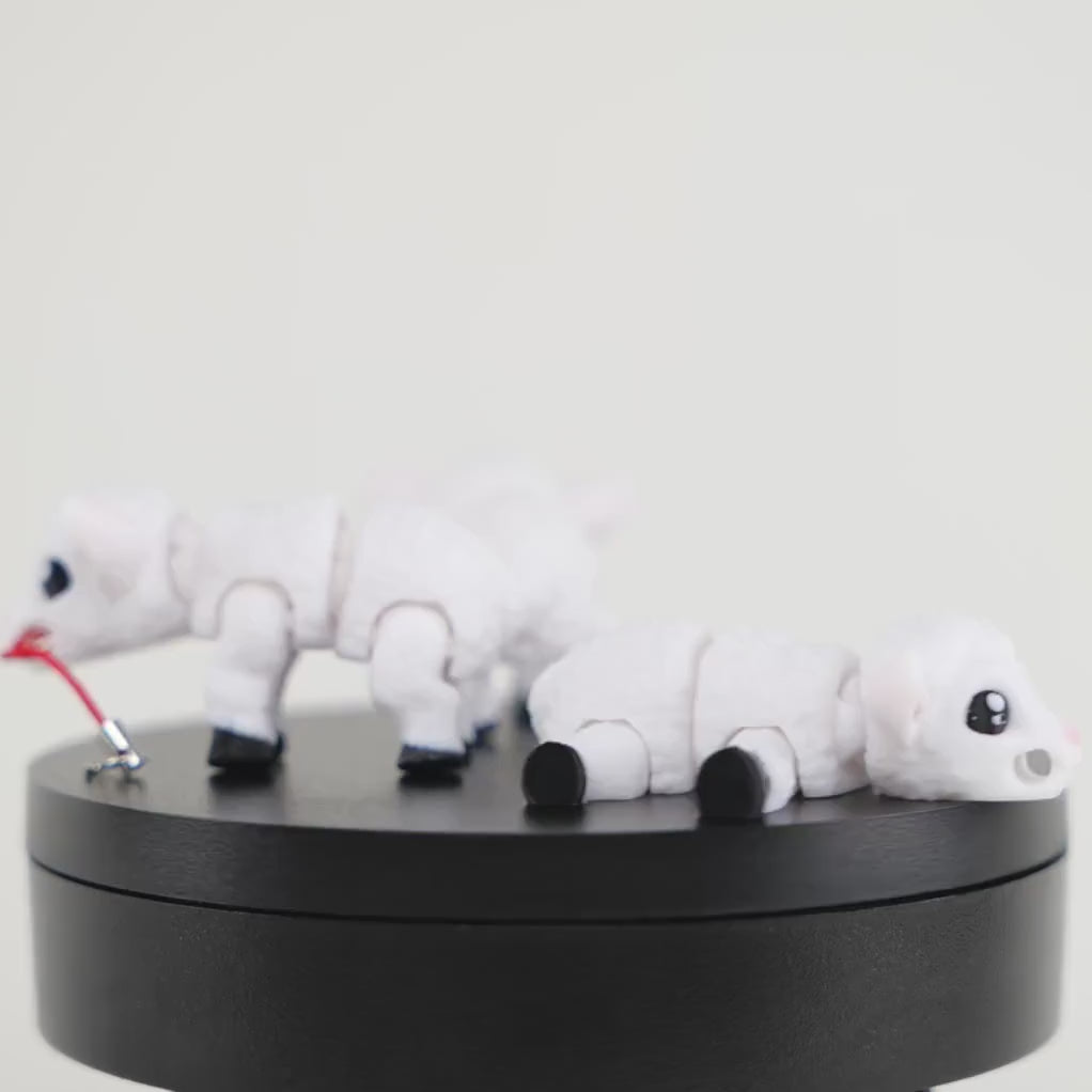 Mini Lamb - Miel Articulat 3D, demonstrație video cu articulații flexibile și mișcare fluidă a picioarelor