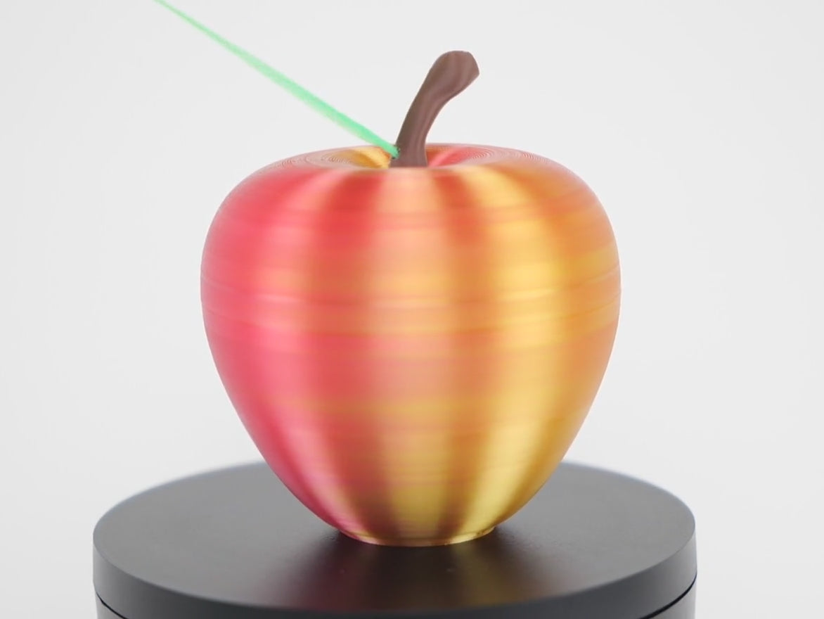 Apple Măr Decorativ - Detaliu Mecanism Omidă și Design Realist 360°. Container premium printat 3D România