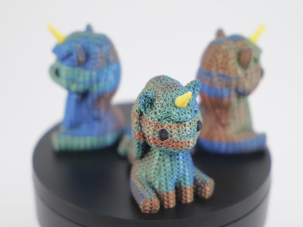 Knitted Unicorn - Unicorn Decorativ 3D cu Textură Croșetată