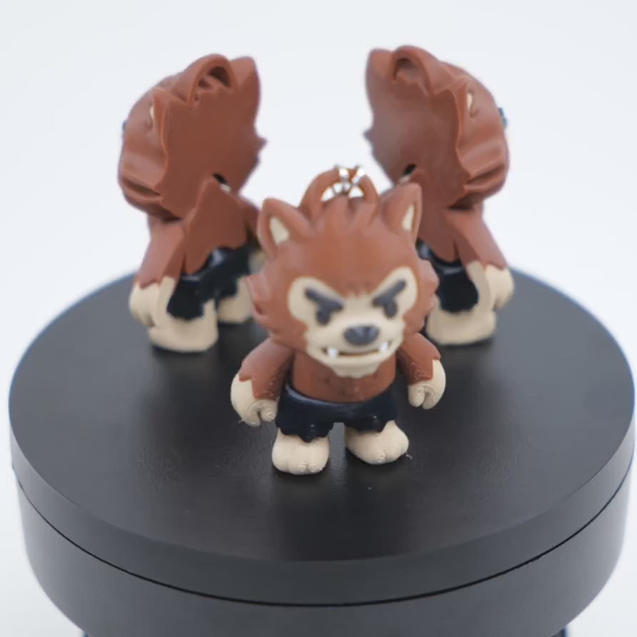 Flexi Wolfman vârcolac articulat 3D - demonstrație mișcare fluidă, articulații flexibile și design monstru în acțiune