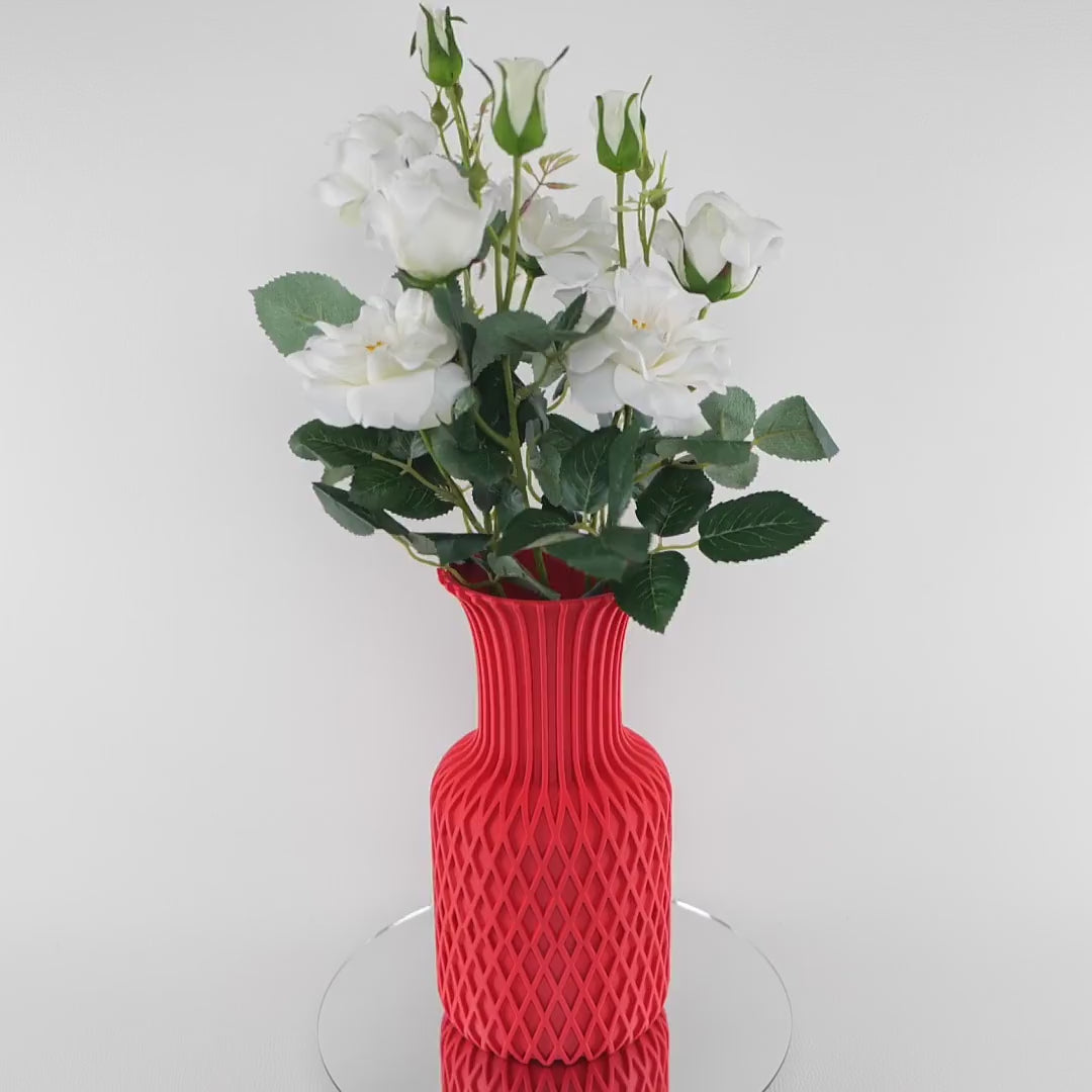 Juno - video detaliat design geometric elegant, prezentare completă vază decorativă modernă cu linii precise, h3li0 design