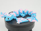Dragon Articulat 3D Maiestuos Flexi, demonstrație mișcare articulații print-in-place complete, aripi articulate și funcționalitate interactivă
